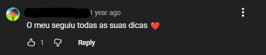 Depoimento: O meu seguiu todas as suas dicas